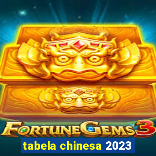 tabela chinesa 2023